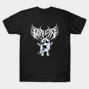 Muffin Black Metal Bluey T-Shirt